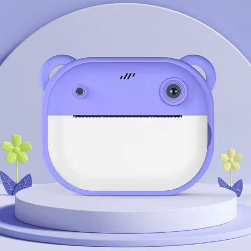 Aparat de Fotografiat AT PERFORMANCE® pentru Copii - Functie Imprimare, Ecran IPS 2,4 inch, Selfie, Video 1080P, Jocuri, Difuzor, Rame Personalizate, Baterie 1200 mAh, Cadou Perfect pentru Crăciun sau Zi de Naștere - Roz